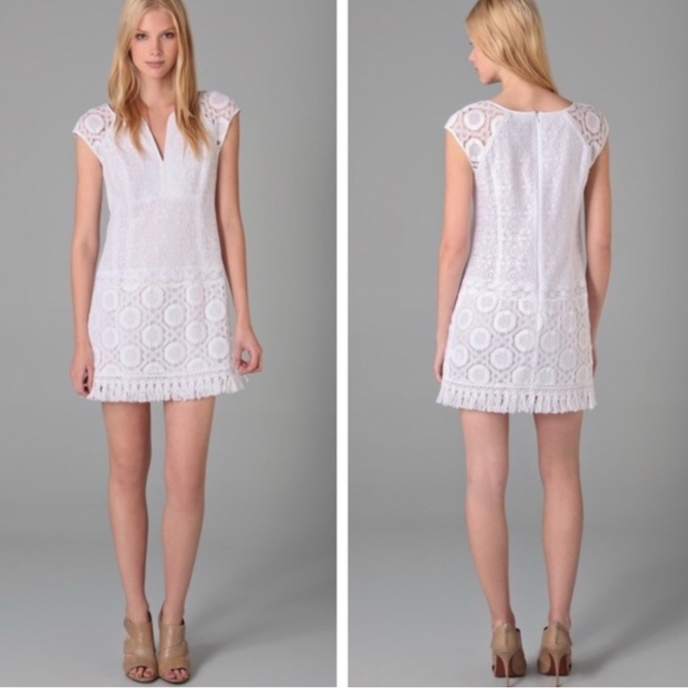 Nanette Lepore Elegant White Lace Dress size 2